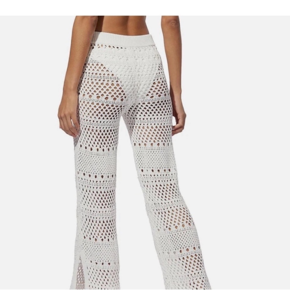 NWOT SOLID & STRIPED The Crochet Logan Pant White Sz S